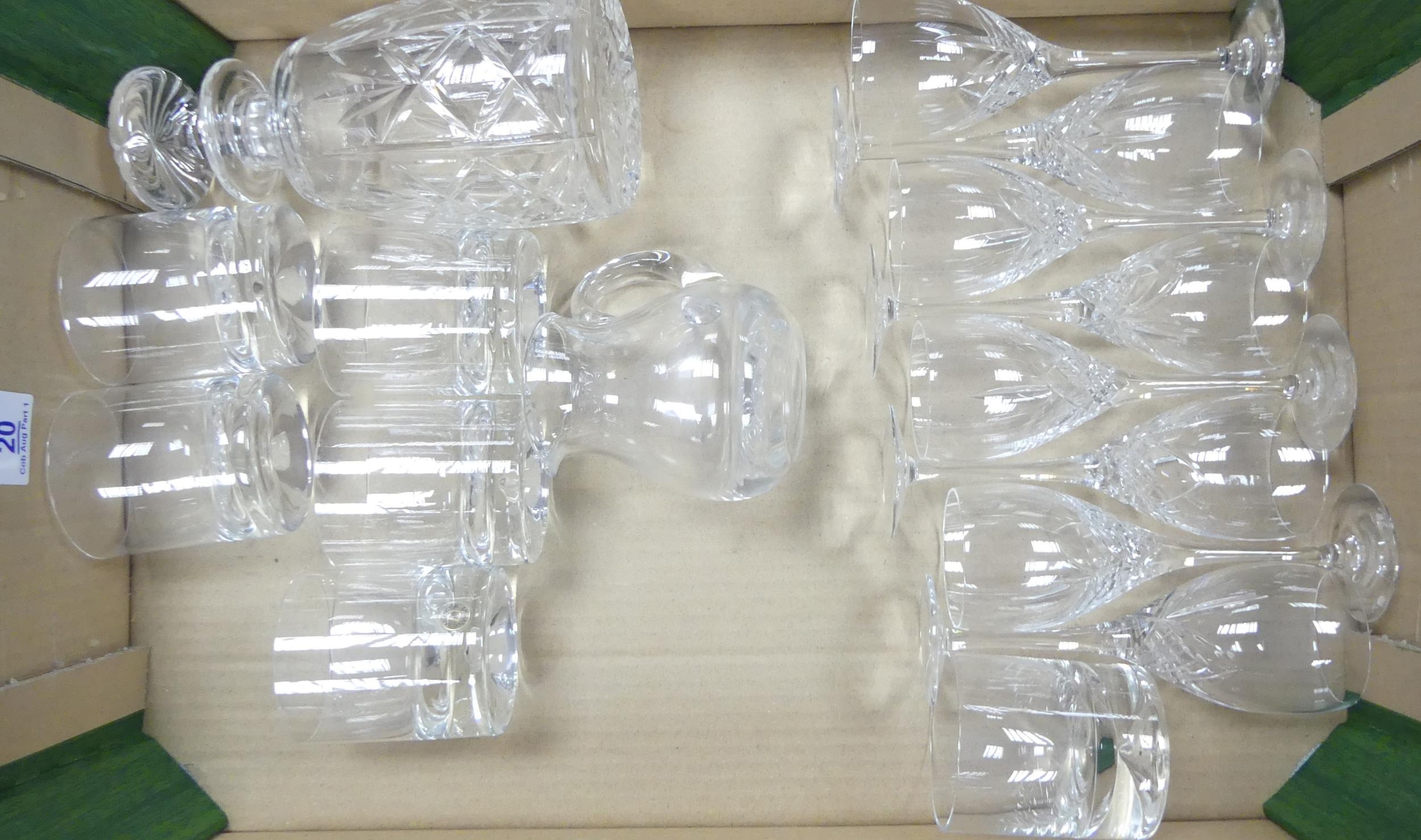 A Good Collection of Crystal and Glassware to include Dartington Whisky Tumblers and Water Jug