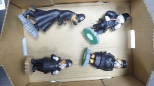 Four Robert Harrop police dog figures to include German Sheppard, Bulldog x2 and English Bull