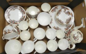 A collection of Colclough Royale to include Teapot, milk jug, 2 sugar bowls, 6 coffee cups and