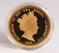 2019 Queen Victoria 200th Anniversary fine gold Double sovereign coin, weight 14.67g, purchase