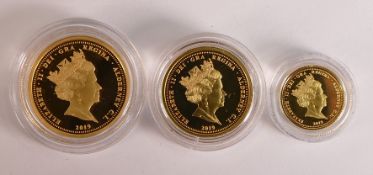 2019 Queen Victoria 200th Anniversary fine gold sovereign 3 coins proof set with book, book, COA