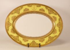 Large De Lamerie Fine Bone China heavily gilded Special Commission Exotic Garden patterned Oval
