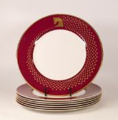 Seven De Lamerie Fine Bone China heavily gilded Special Commission for Royal Stable Majlis dinner