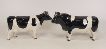 Beswick Friesian Cow 1362a together with Friesian Bull 1439A