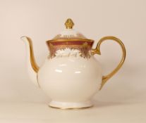 Large De Lamerie Fine Bone China heavily gilded Special Commission Chatsworth patterned teapot ,