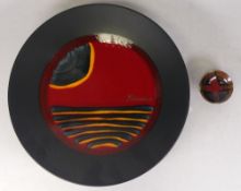 Poole pottery Millennium charger together with a small bowl. Diameter 26cm
