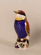 Royal Crown Derby paperweight Bee-eater, gold stopper, boxed.