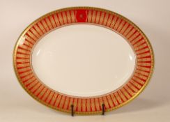 Large De Lamerie Fine Bone China heavily gilded Special Commission patterned Oval Platter with