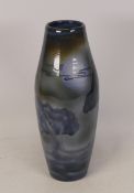 Cobridge stoneware vase with landscape scene. Height 20.5cm
