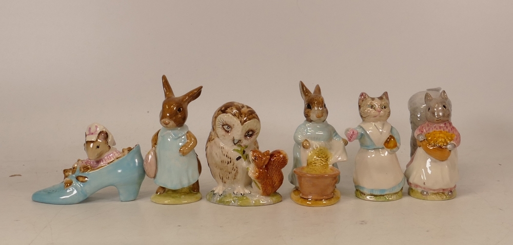 Beswick Beatrix Potter Bp3 Figures to include Old Women who Lived in a Shoe, Cecily Parsley, Mrs