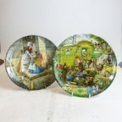 Wedgwood Wind in the Willows set of Collectors plates by Eric Kincaid comprising Gypsy Caravan,