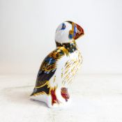 Royal Crown Derby paperweight of puffin, h.12.5cm.