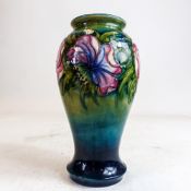 Walter Moorcroft vase decorated in the Anemone design, C1950,h.18cm.