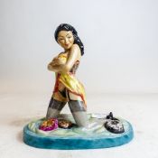 Kevin Francis Peggy Davies erotic figure of seductive lady in suspenders and heels, Artists Original