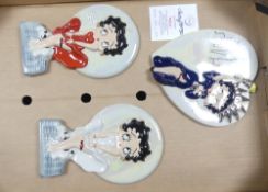 Three Wade Betty Boop wall plaques to include Liberty wall plaque, Classic Betty Boop and Betty Boop
