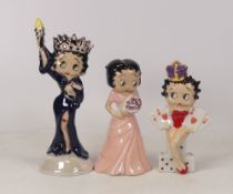 Three Wade Betty Boop figures Liberty, Rose and Queen of Hearts, boxed (3)
