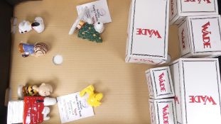 A collection of Wade Charlie Brown items to include Charlie Brown, Snoopy, Linus Van Pelt,