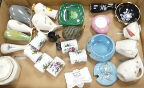 A mixed collection of wade to include trinket boxed, vases, polka dot milk jug, miniature Guinness