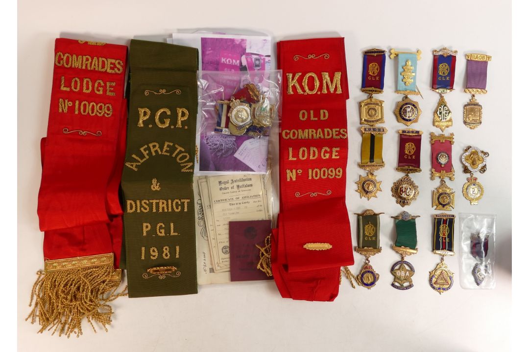Large collection of RAOB Buffaloes jewels including some silver. Together with sashes, documentation - Image 1 of 4