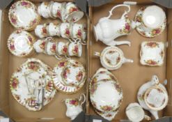 A Good Collection of Royal Albert Old Country Roses Teaware to include Large Teapot, Small Teapot