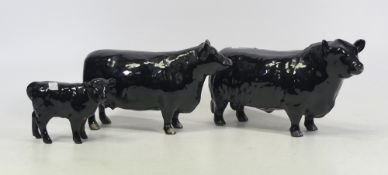Beswick Aberdeen Angus Family to include Bull, Cow and Calf (3)