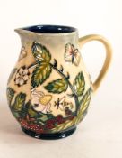 Moorcroft Hedgerow jug, marked Master to base, trial 21/4/99. Height 14.5cm, boxed