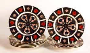 Royal Crown Derby Imari 1128 design side plates, factory seconds. (8)