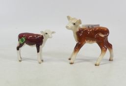 Two Beswick models of Hereford Calf (2)