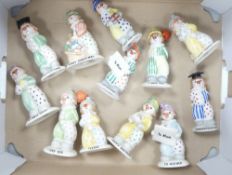 A Collection of Beswick Loveables Clown Figures