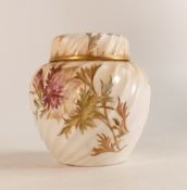 A rare Carlton ware Wiltshaw & Robinson Ivory Blush ware potpourri bowl with cover and lid.