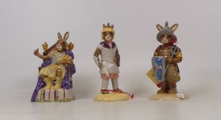 Royal Doulton Bunnykins figures Centurian DB294, Emperor DB312, Gladiator DB326 from the Roman