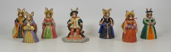 Royal Doulton Bunnykins from the Tudor Collection comprising of Henry VIII DB305, Anne Boleyn DB307,