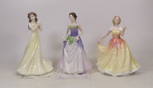 Royal Doulton lady figures Jessica HN3850, Deborah HN3644 and Kathryn HN4040, 2 certs (3)