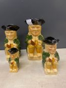 Four Wood & Sons Graduated 'Toby' Jugs (4)
