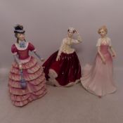 Royal Doulton, Three Lady Figures Gail HN2937, Diane HN3604 and Julie HN3878 (3)