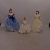 Royal Doulton, Three Lady Figures Heather HN2956, Suzanne HN4452 and Melissa HN3397 (3)
