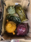 Five Ceramic Vegetable Face Pots (5)