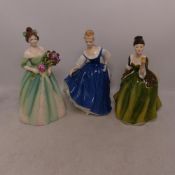 Royal Doulton, Three Lady Figures Kay HN3340, Fleur HN2368 and Happy Birthday HN3660 (3)