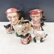 Royal Doulton, Eight Character Jugs from the Williamsburg Series including Blacksmith, Gunsmith,