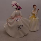 Royal Doulton, Three Lady Figures Flower of Love HN2460, Deborah HN3644 and Sunday Best HN2698 (3)