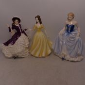 Royal Doulton, Three Lady Figures Georgia HN4457, Susan HN4532 and Christmas Day 2004 HN4558 (3)