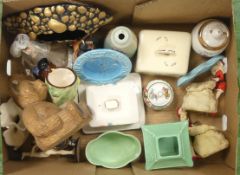Selection of ceramics to include Beswick Dish, Candle Holder, Butter Plates, Character Mug and
