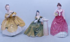 Royal Doulton, Three Lady Figures The Last Waltz HN2315, Miss Kay HN3659 and Secret Thoughts