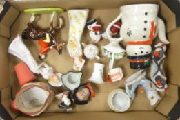 Selection of Ceramics to include Character Jugs, Novelty Santa Salt and Pepper Shaker, Snowman