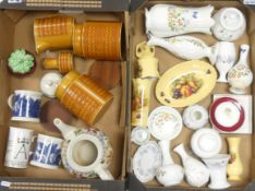 Mixed Ceramics To Include Wedgwood Angela Ginger Jar, Vase, Pin Tray, Aynsley Vases, Pin Trays,