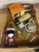 A Mixed Collection of items to include Teapots, Mid Century Storage Jars, Cordial Glasses, Thermos