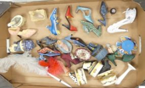 A Collection of Shoe Trinket Boxes, Pill Boxes and Ornaments (1 Tray)