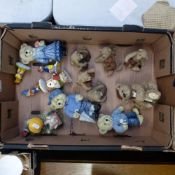 A Collection of Resin Figures, mostly Teddy Bears including Royal Doulton examples (1 Tray)