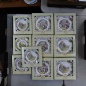 Royal Doulton, Ten Boxed Brambly Hedge Collectors Plates (1 Tray)