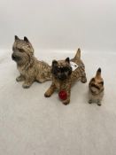 Two Beswick Cairn Terriers together with a similar Sylvac example (3)